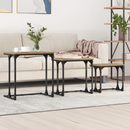 vidaXL Fészkelt Kávézó Asztal 3 pcs kézműves tölgy 50.5 x 35 x 53 cm