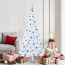 vidaXL Mű karácsonyfa 300 LED-del állvánnyal Fehér 180 cm PVC és Acél