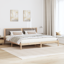 vidaXL Ágykeret fejtámlával Tópszínű 200 x 200 cm Tömör fenyőfa