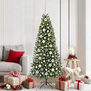 vidaXL Karácsonyi Díszgömb Készlet 300 LED-del 120 pcs Ezüst Műanyag