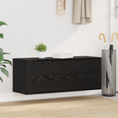 vidaXL Cipőszekrény polcokkal Musta tammi 100 x 35 x 38 cm Faanyag