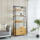 Polcállvány, sötét tölgy/fekete, CHARITON