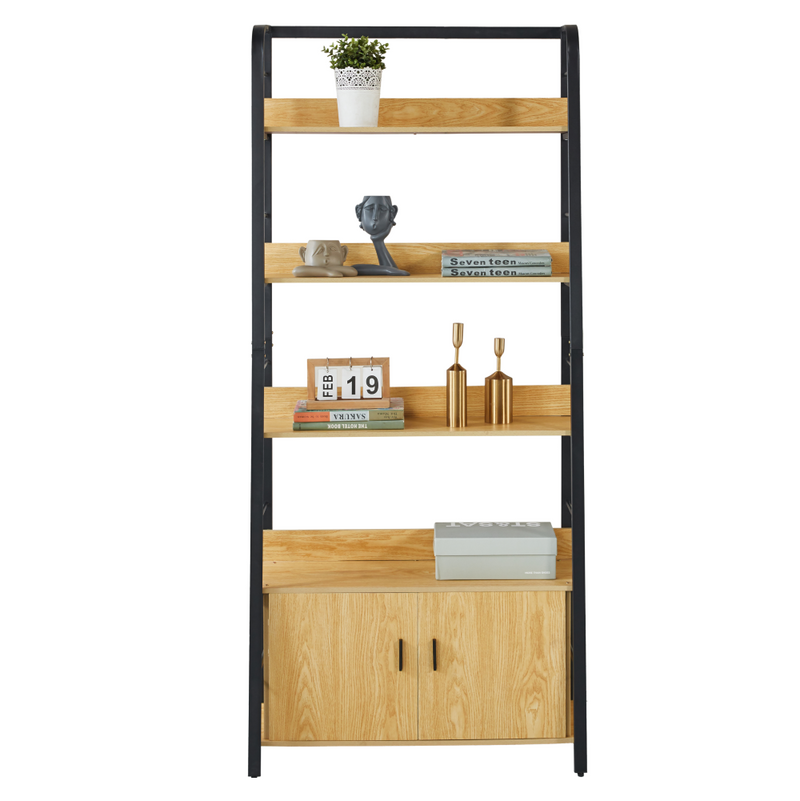 Polcállvány, sötét tölgy/fekete, CHARITON