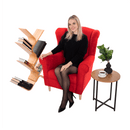 Füles fotel, piros, CHARLOT