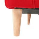 Füles fotel, piros, CHARLOT