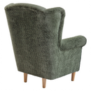 Füles fotel, zöld szövet Coral, CHARLOT