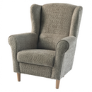 Füles fotel, szürkésbézs Taupe szövet Coral, CHARLOT