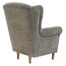 Füles fotel, szürkésbézs Taupe szövet Coral, CHARLOT
