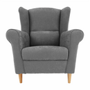 Füles fotel, szürke, CHARLOT