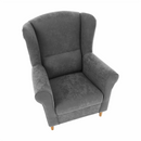 Füles fotel, szürke, CHARLOT