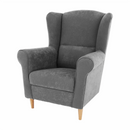 Füles fotel, szürke, CHARLOT