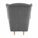 Füles fotel, szürke, CHARLOT