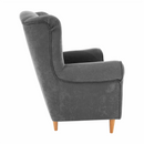 Füles fotel, szürke, CHARLOT