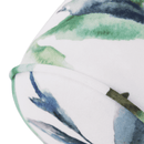 Füles fotel, szövet minta zöld levél, CHARLOT