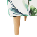 Füles fotel, szövet minta zöld levél, CHARLOT