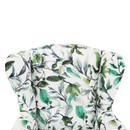 Füles fotel, szövet minta zöld levél, CHARLOT