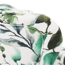 Füles fotel, szövet minta zöld levél, CHARLOT