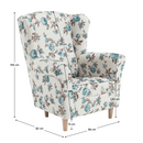 Füles fotel, szövet rose 14, CHARLOT