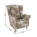 Füles fotel, szövet patchwork viorica 1, CHARLOT