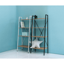 Polcállvány, 4 polcos, tölgy/fehér, THEA