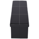 Összehajtható puff, fekete textilbőr, ZAMIRA