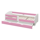 Ágy ráccsal és tárhellyel 80x160, fehér/rózsaszín, COCOLINO