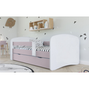 Ágy ráccsal és tárolóhellyel 90x200, fehér/rózsaszín, COCOLINO