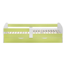 Ágy ráccsal és tárolóhellyel 90x200, fehér/zöld, COCOLINO