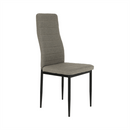 Étkezőszék, barna szövet/fekete fém, COLETA NOVA