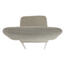 Étkezőszék, bézs szövet/fehér fém, COLETA NOVA