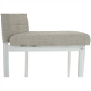 Étkezőszék, bézs szövet/fehér fém, COLETA NOVA