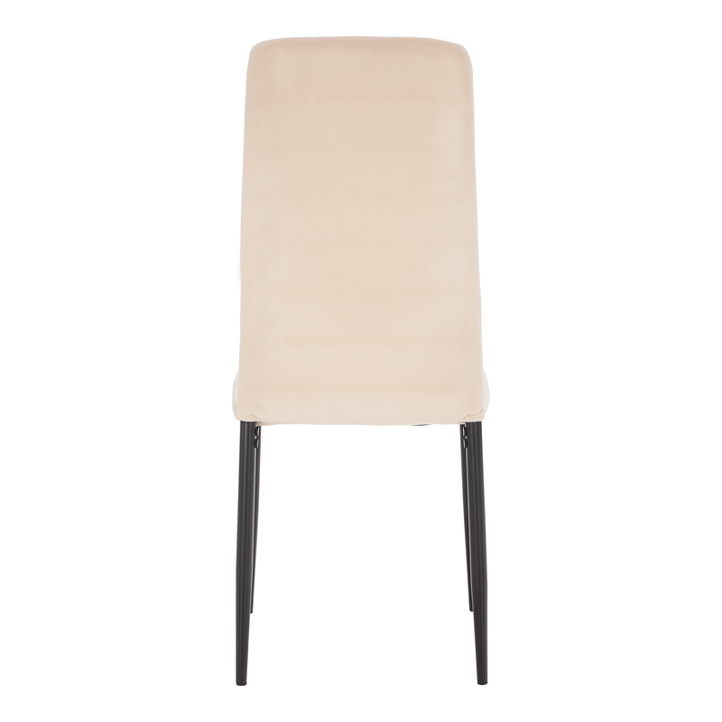 Szék, bézs Dulux Velvet szövet/fekete fém, COLETA NOVA