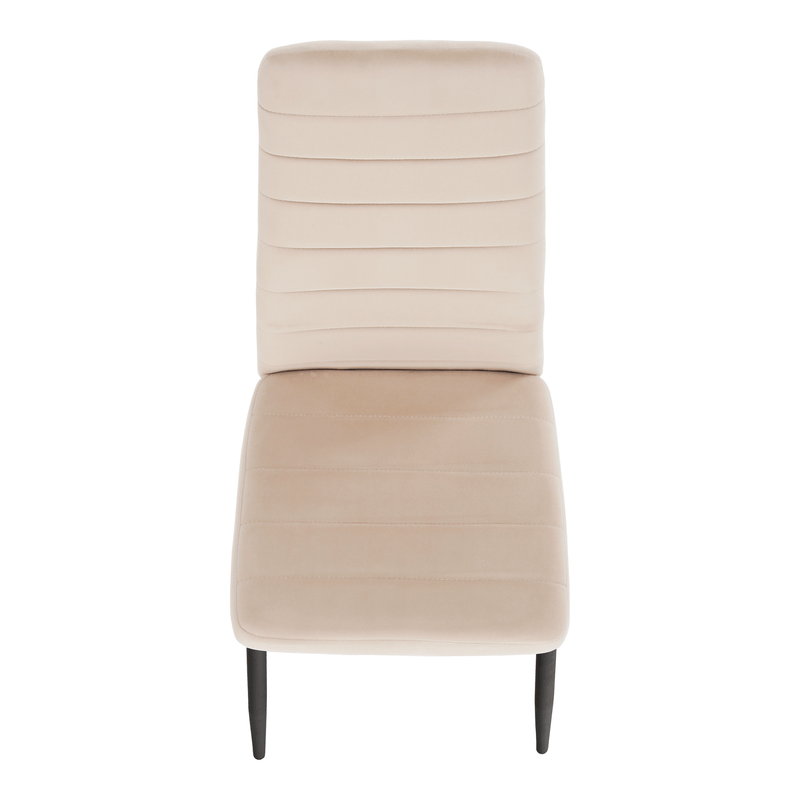 Szék, bézs Dulux Velvet szövet/fekete fém, COLETA NOVA