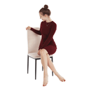 Szék, bézs Dulux Velvet szövet/fekete fém, COLETA NOVA