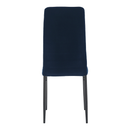 Szék, kék Velvet szövet/fekete fém, COLETA NOVA