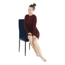 Szék, kék Velvet szövet/fekete fém, COLETA NOVA