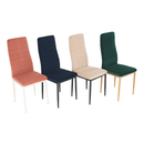 Szék, kék Velvet szövet/fekete fém, COLETA NOVA