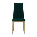 Szék, smaragd Velvet szövet/tölgy, COLETA NOVA