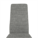 Étkezőszék, világos szürke szövet/fehér fém, COLETA NOVA