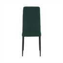 Szék, smaragd szövet/fekete fém, COLETA NOVA