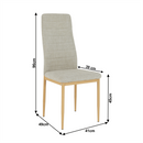 Szék, bézs anyag/bükk, COLETA NOVA