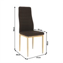 Szék, sötétbarna szövet/bükk, COLETA NOVA