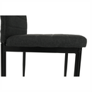 Étkezőszék, sötétszürke szövet/fekete fém, COLETA NOVA