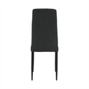 Étkezőszék, sötétszürke szövet/fekete fém, COLETA NOVA
