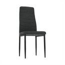Étkezőszék, sötétszürke szövet/fekete fém, COLETA NOVA