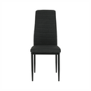 Étkezőszék, sötétszürke szövet/fekete fém, COLETA NOVA