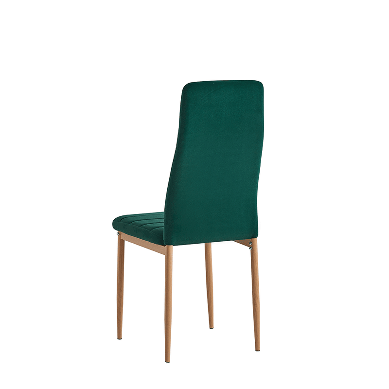 Szék, smaragd Velvet szövet/tölgy, COLETA NOVA
