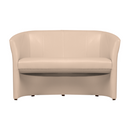 Klub duplafotel, textilbőr, bézs színű, CUBA