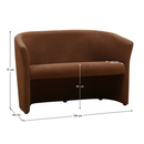 Klub dupla fotel, barna, CUBA