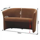 Klub dupla fotel, barna, CUBA